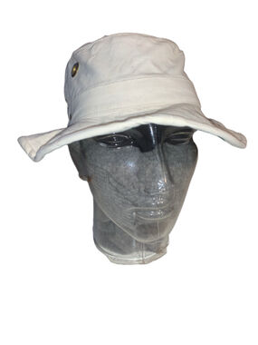 Unisex Tilley Bucket Hat One Size White and Green
